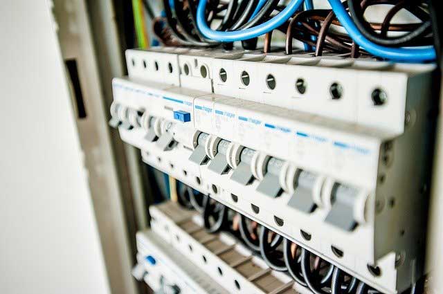 Newly installed residential main electrical service panel